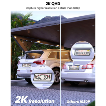 AOSU C4L Security Camera 2K QHD Outdoor Color Night Vision