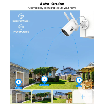 AOSU C4L Security Camera 2K QHD Outdoor Color Night Vision