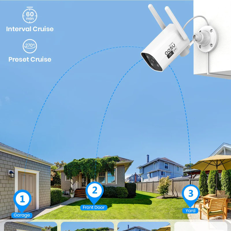 AOSU C4L Security Camera 2K QHD Outdoor Color Night Vision