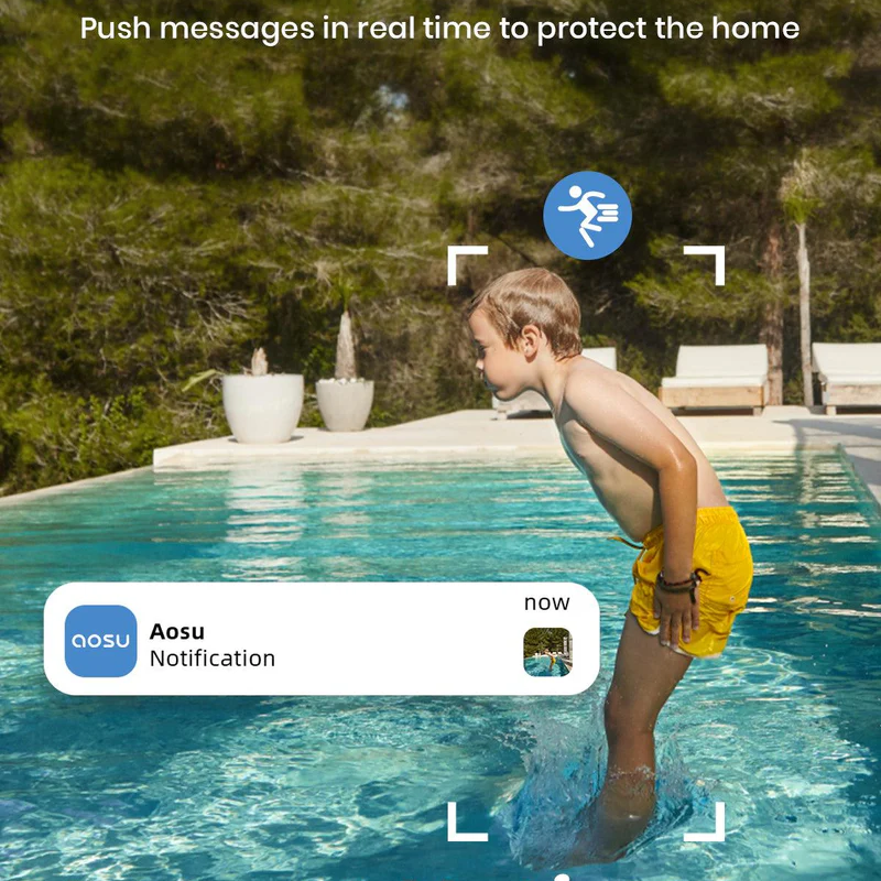 AOSU C5L Security Camera 2K Outdoor 360 Pan-Tilt