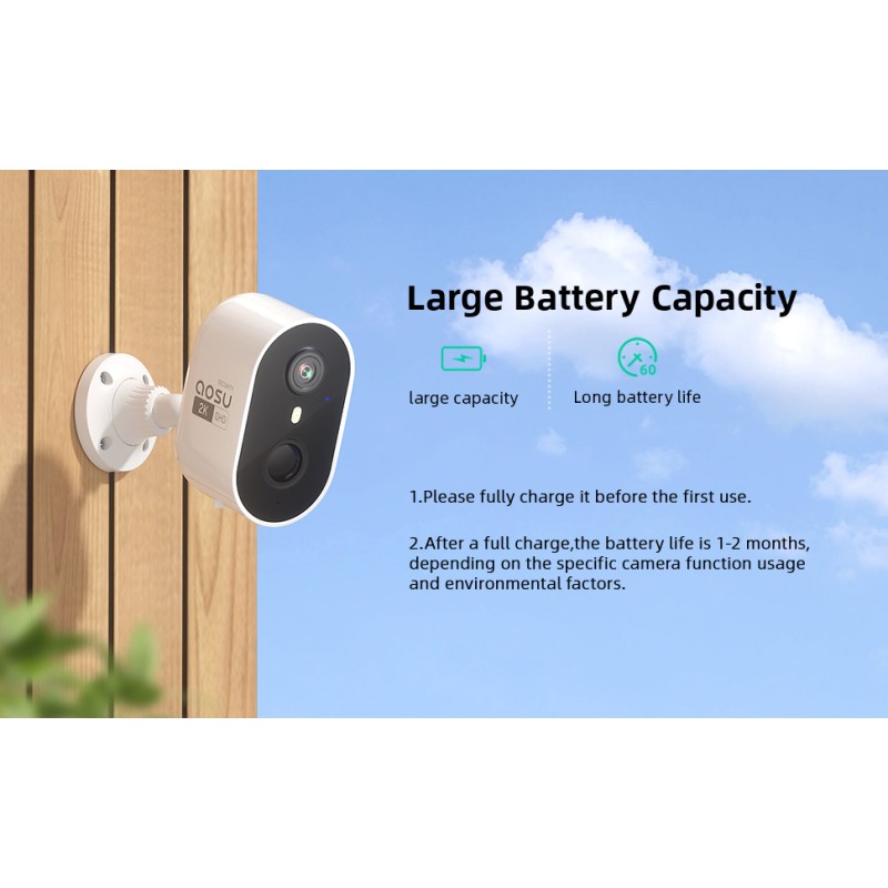 AOSU C6L Security Camera 2K Outdoor Battery
