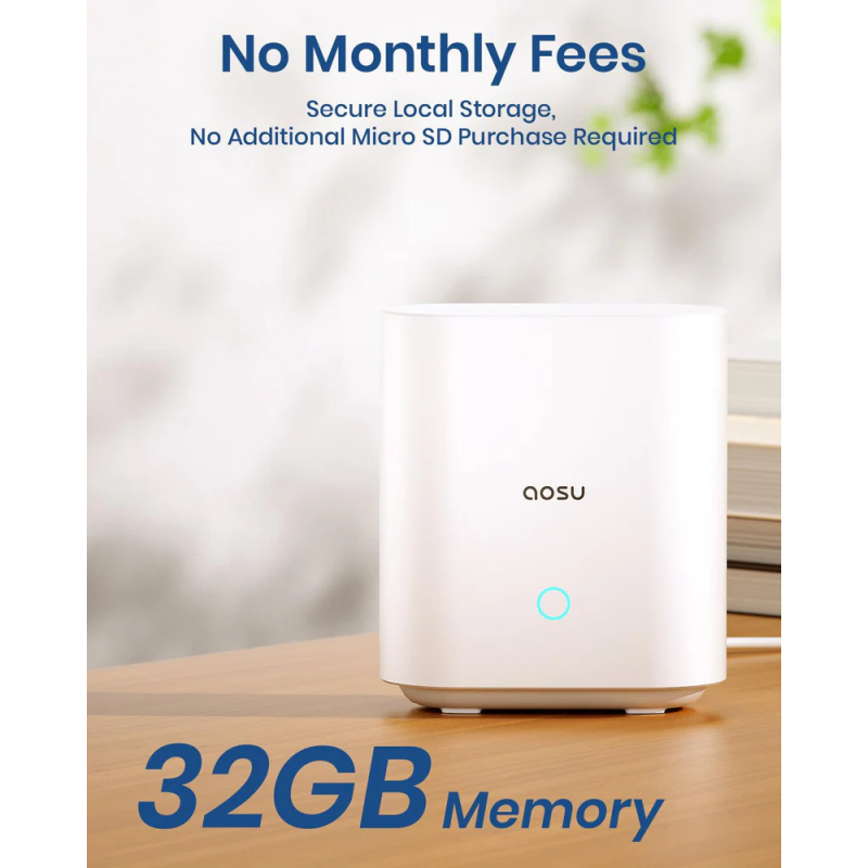 AOSU C7P-2H Solar Security Cameras Wireless Outdoor 2K QHD