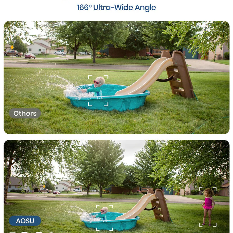 AOSU C7P-2H Solar Security Cameras Wireless Outdoor 2K QHD