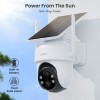 AOSU Solar Security Cameras Wireless Outdoor 2 Cameras Kit