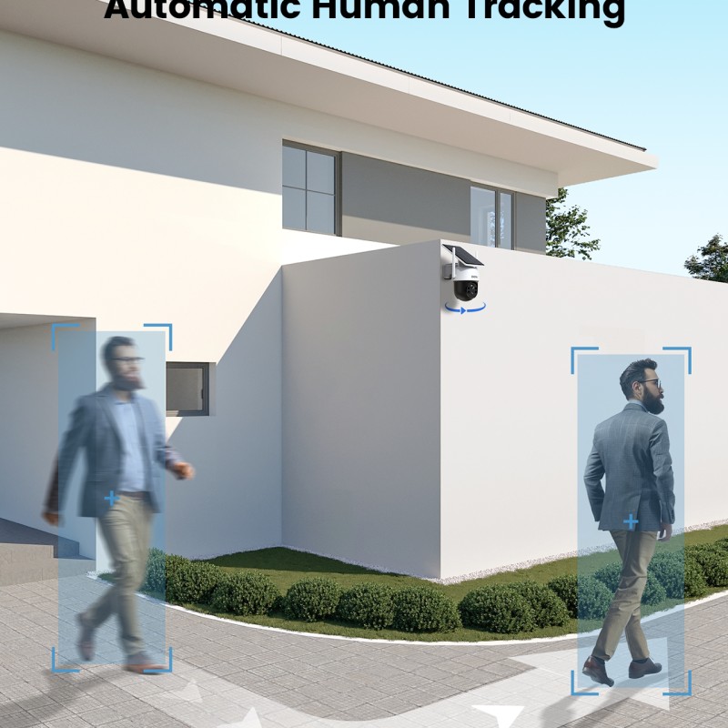 AOSU C9C-2H Solar Security Cameras Wireless Outdoor With Base Station 2K