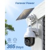 AOSU C9E Solar Security Camera Wireless Outdoor 3K 5MP Battery