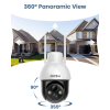 AOSU Solar Security Camera Wireless Outdoor Panoramic PTZ