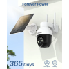 AOSU Solar Security Camera Wireless Outdoor Panoramic PTZ