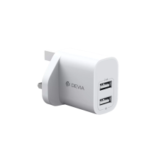 DEVIA SMART SERIES 2.4A 2USB CHARGER (5V UK) (V2)