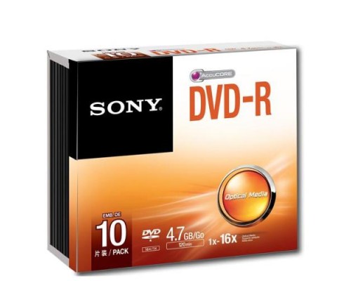 10 DVD-R 4.7GB SLIM CASE