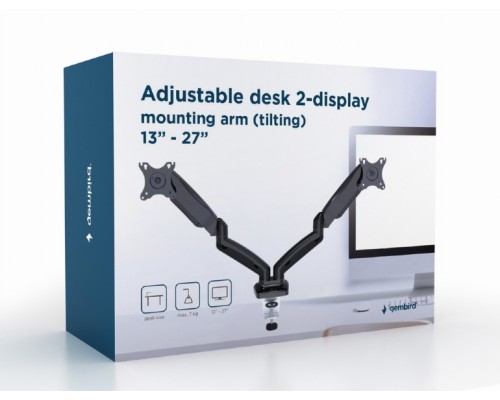 GEMBIRD ADJUSTABLE DESK 2 DISP