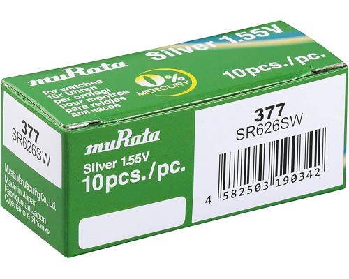 MURATA SILVER OXIDE BUTTON CELL 377/SR 626SW