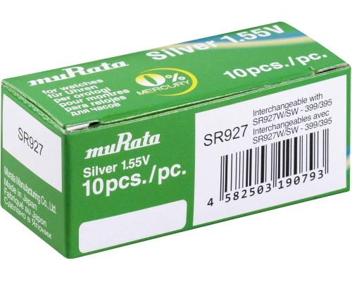 MURATA SILVER OXIDE BUTTON CELL 395/399 SP(SR27)