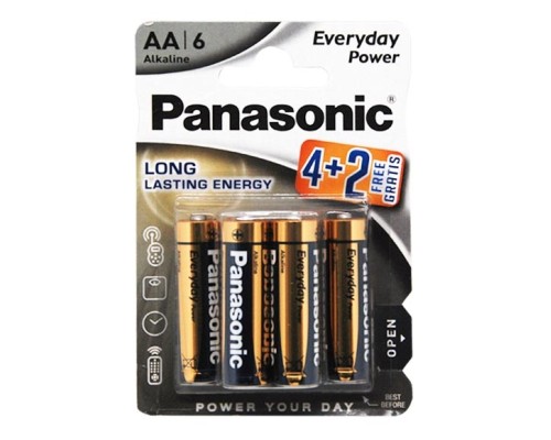 PANASONIC AA ALKALINE BAT4+2