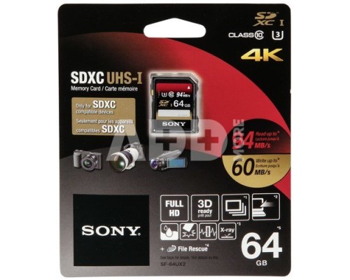 SDCARD 64GB CLASS10 94MB SONY