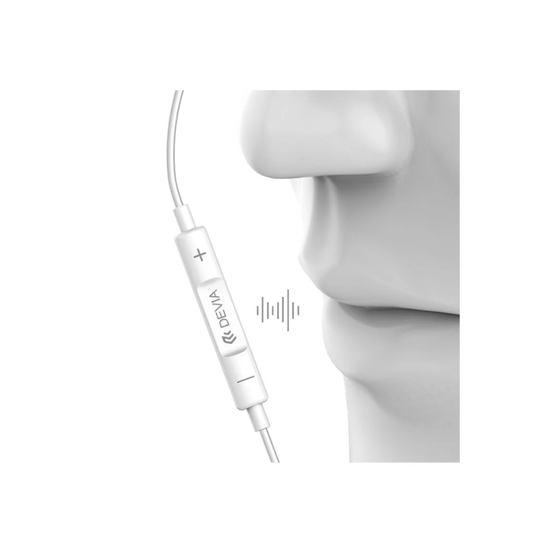 Devia Lightning Earphone White