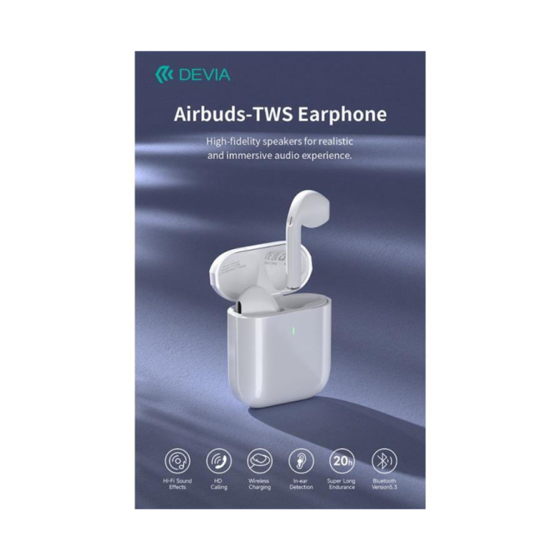 Devia TWS Airbuds White