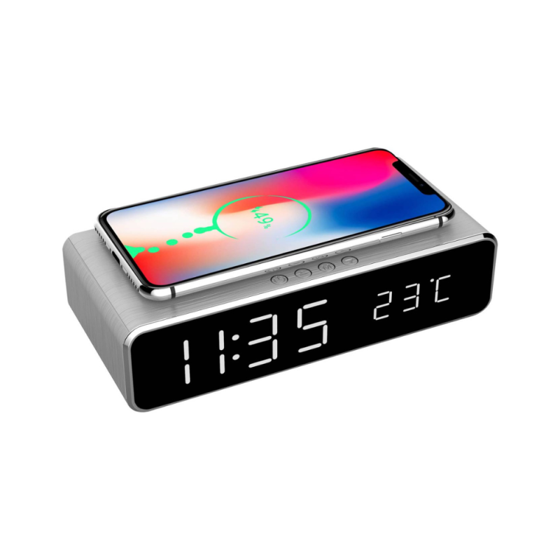 Gembird Digital Alarm Clock Silver