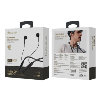 Devia Neckband Sport Wireless Earphone Black