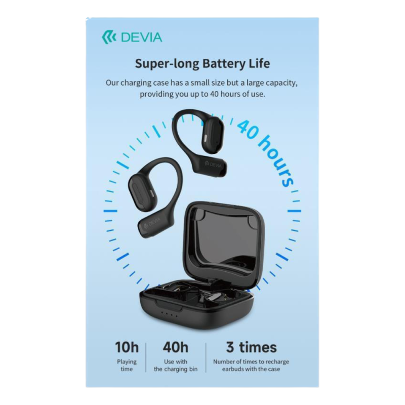 Devia Pro1 Open Wireless Earphone Black