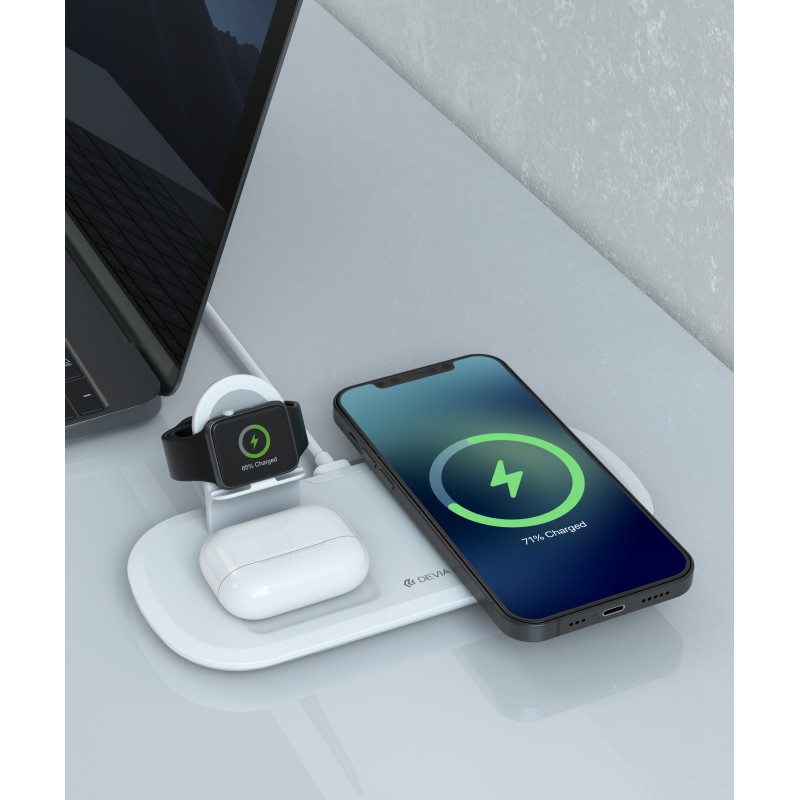 Devia 3-in-1 Magnetic Charging Cable White