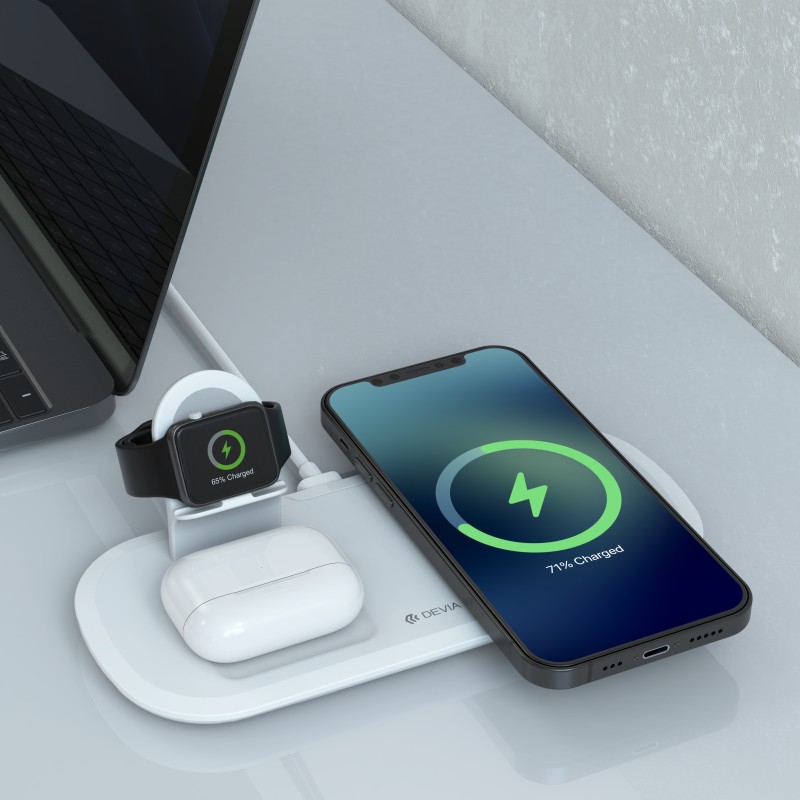 Devia 3-in-1 Magnetic Charging Cable White