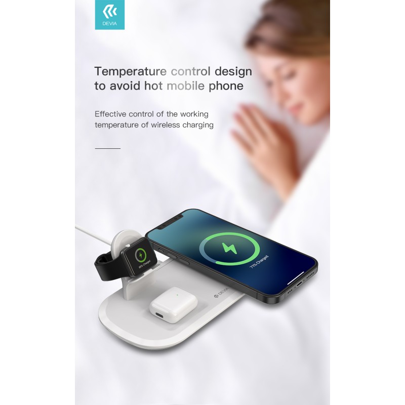 Devia 3-in-1 Magnetic Charging Cable White