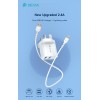 Devia Smart Series 2.4A Dual USB Charger Set with Lightning Cable (UK Plug) White