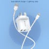 Devia Smart Series 2.4A Dual USB Charger Set with Lightning Cable (UK Plug) White