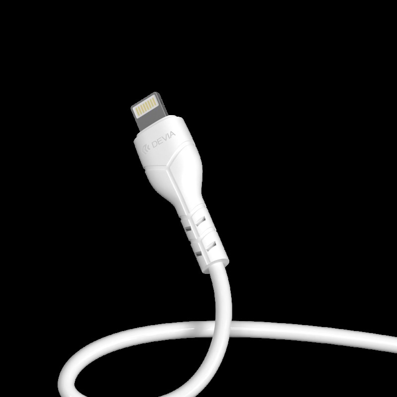 Devia Smart Series 2.4A Dual USB Charger Set with Lightning Cable (UK Plug) White