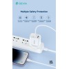 Devia Smart Series 2.4A Dual USB Charger Set with Lightning Cable (UK Plug) White