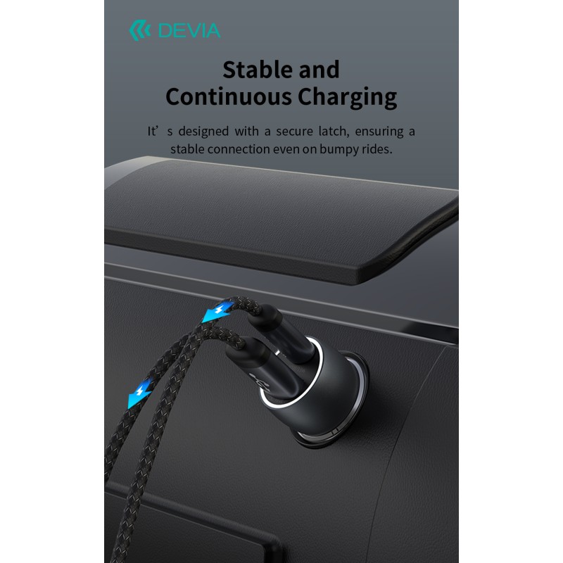 Devia Extreme Speed Series PD 30W + QC3.0 18W Metal Fast Car Charger