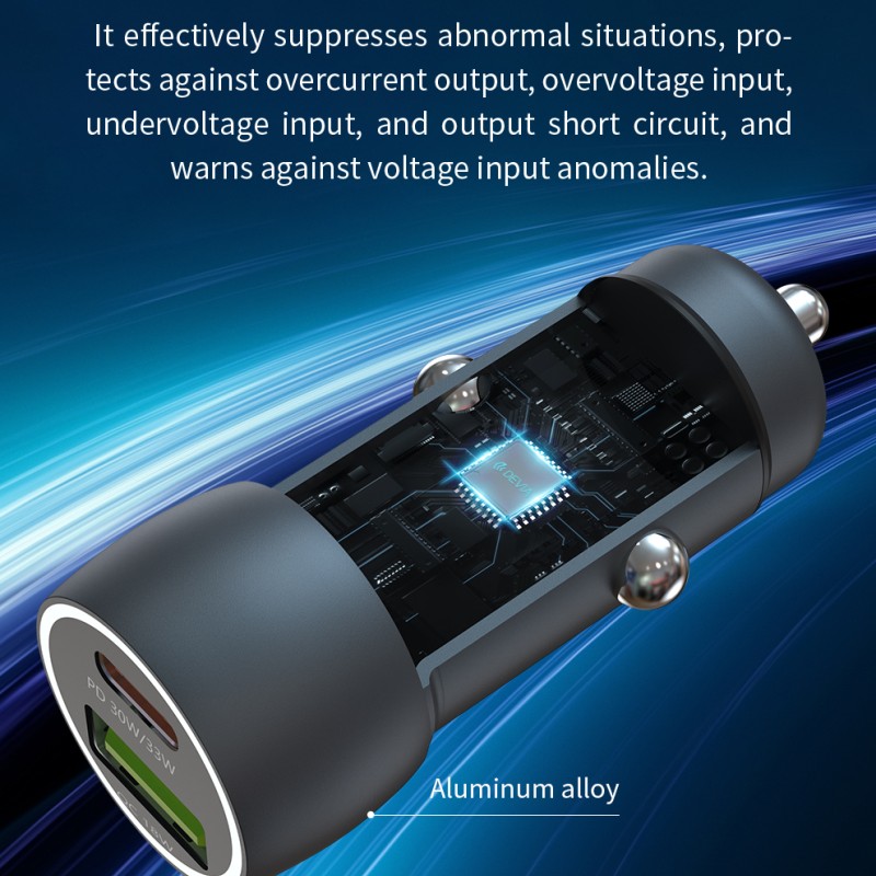 Devia Extreme Speed Series PD 30W + QC3.0 18W Metal Fast Car Charger