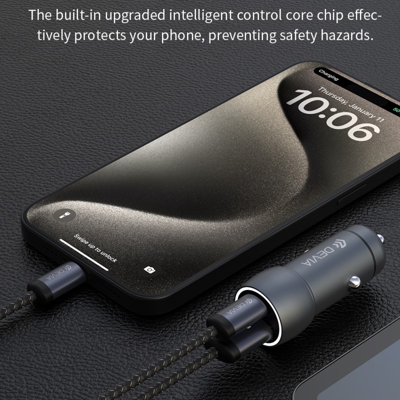 Devia Extreme Speed Series PD 30W + QC3.0 18W Metal Fast Car Charger
