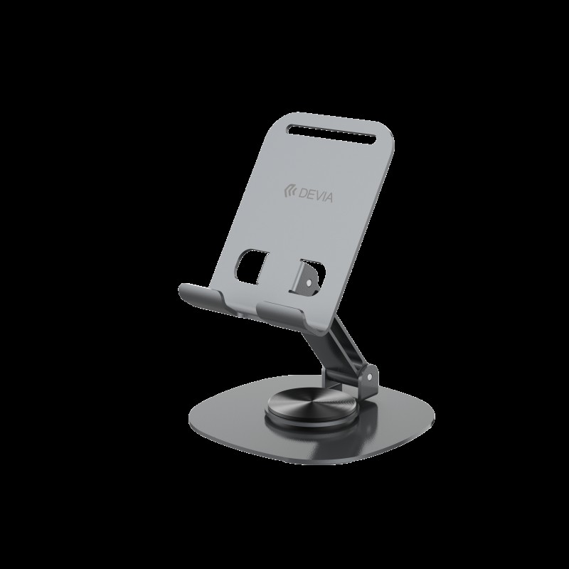 Devia Adjustable & Foldable 360° Metal Cell Phone Holder Grey