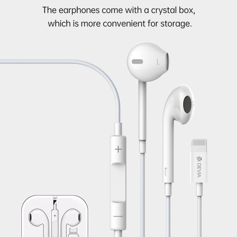 Devia Lightning Earphone White