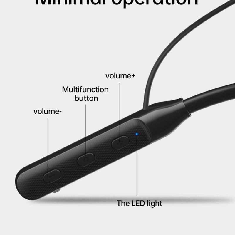 Devia Neckband Sport Wireless Earphone Black