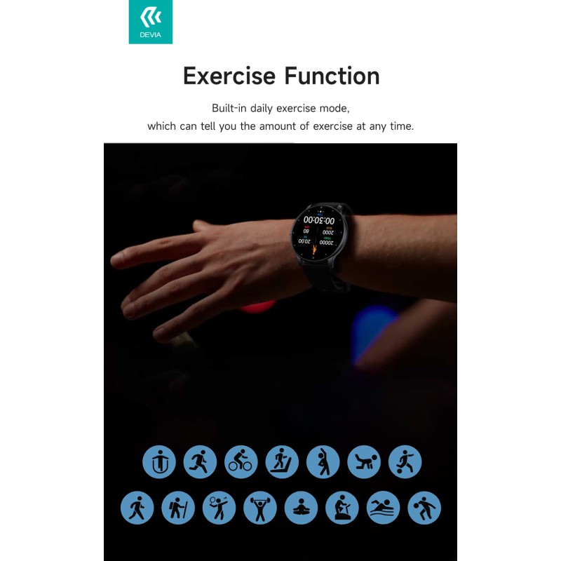 Devia Smart Watch EM703 Black