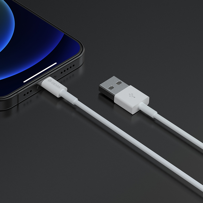 Devia USB-A to Lightning Cable 2m White