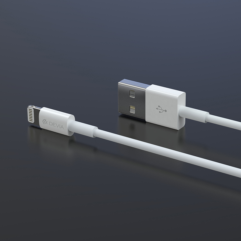Devia USB-A to Lightning Cable 2m White