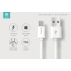 Devia USB 2.0 A-Male to USB-C Cable 2m White