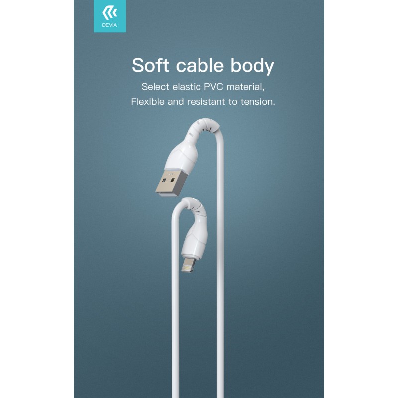 Devia USB-A to Type-C Cable 1m White