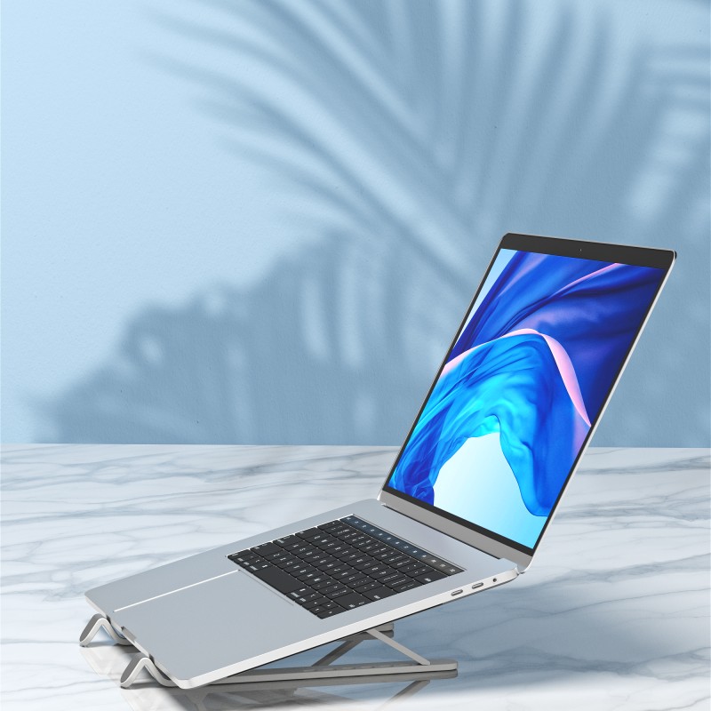 Devia Adjustable Stand for Tablet & Laptop White