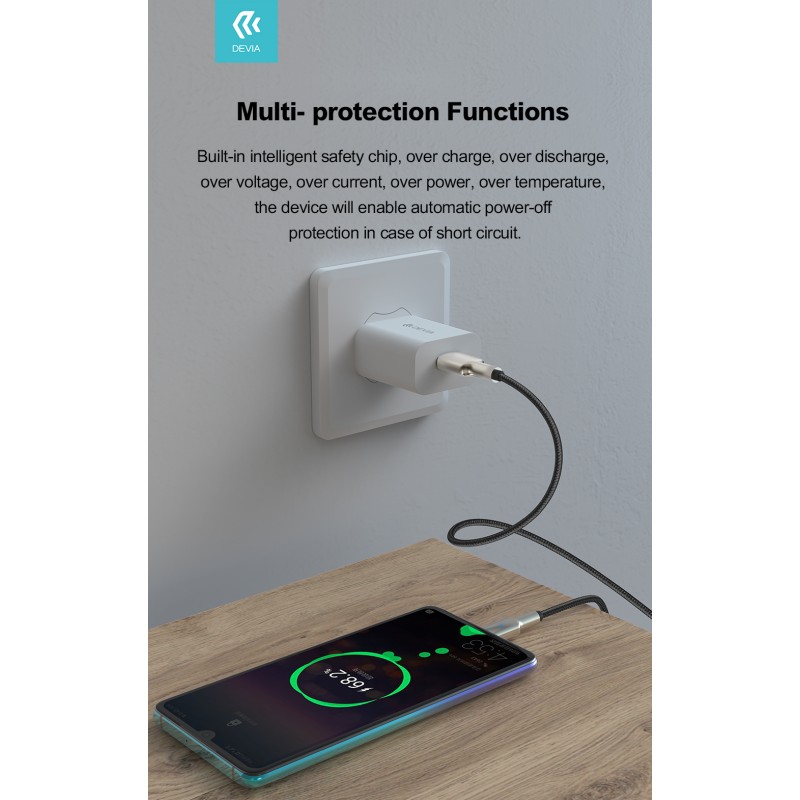 Devia USB-A to Type-C Cable 1m 2.1A