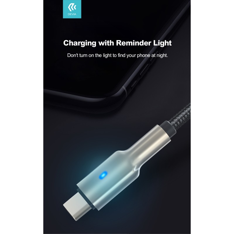 Devia USB-A to Type-C Cable 1m 2.1A