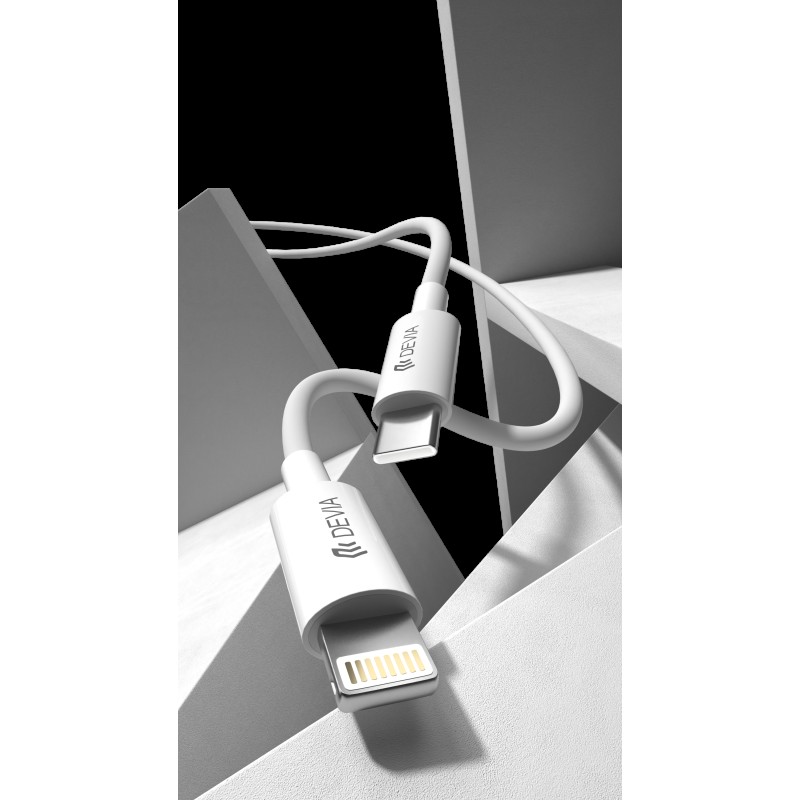 Devia USB-C to Lightning Cable 2m White