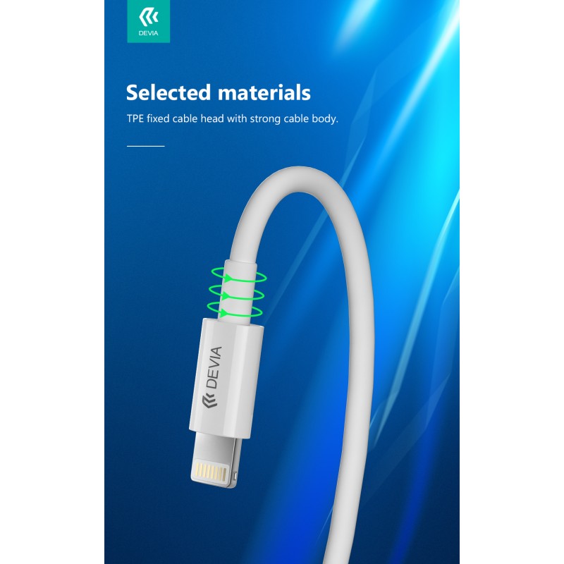 Devia USB-C to Lightning Cable 2m White