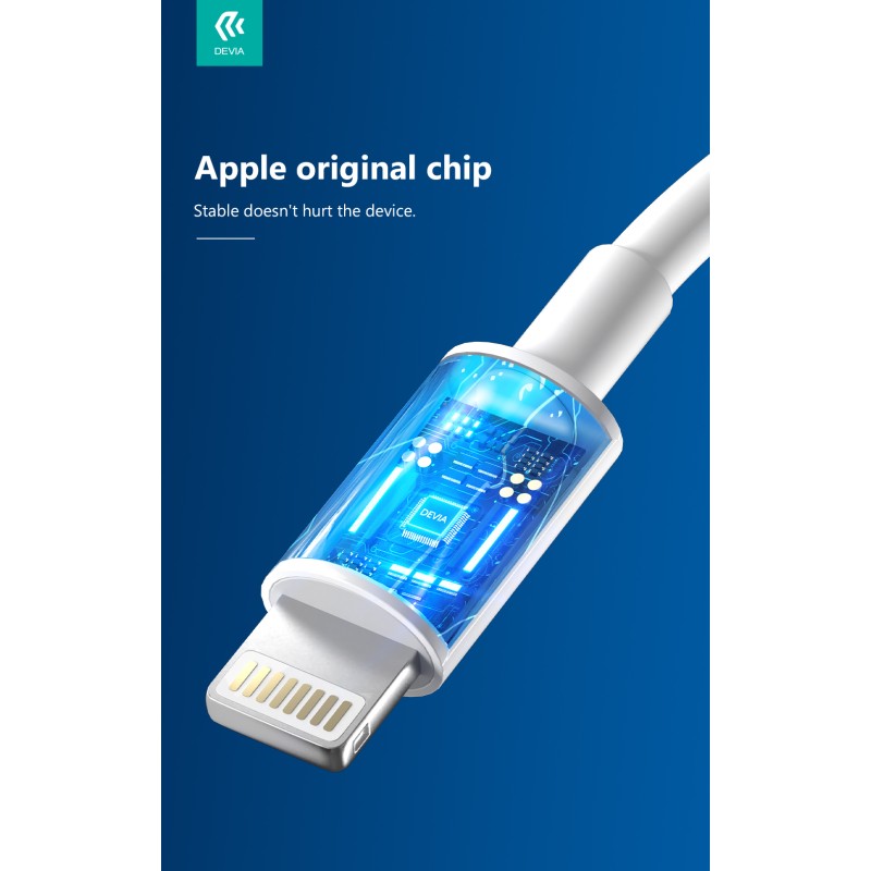 Devia USB-C to Lightning Cable 2m White
