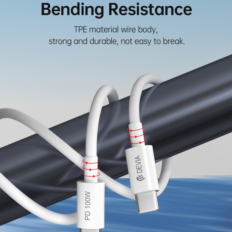 DEVIA SMART SERIES 100W C TO C PD CABLE (5A,1.5)