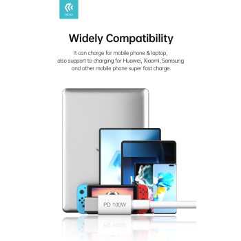 DEVIA SMART SERIES 100W C TO C PD CABLE (5A,1.5)